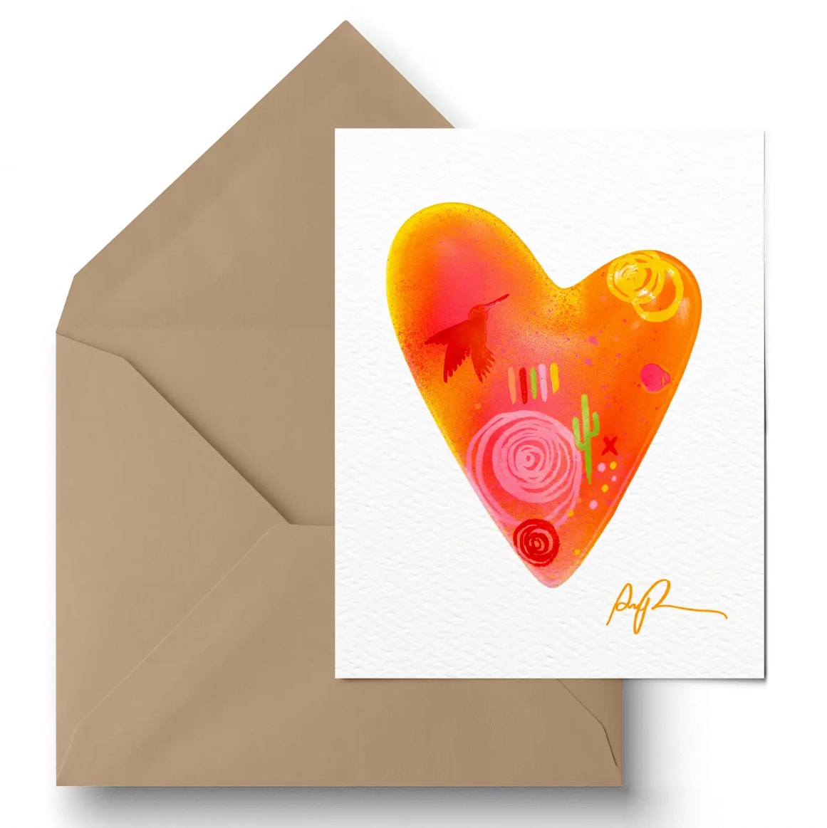 Hummingbird Heart Greeting Card